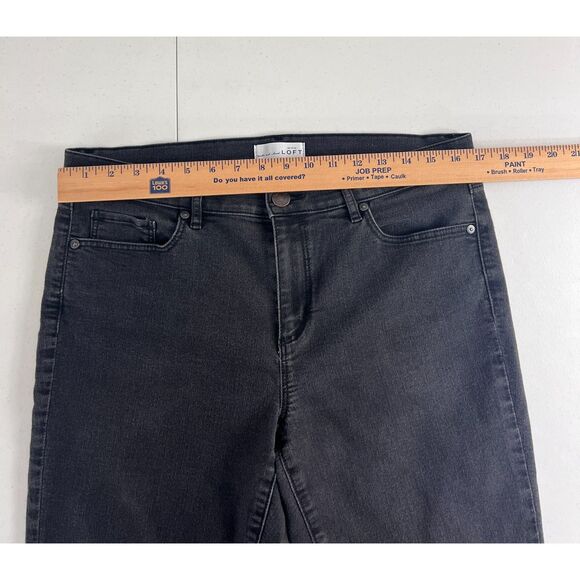 LOFT Women's Modern Skinny Jeans Black Wash Cotton Polyester Blend Size 31 / 12 - Picture 6 of 9